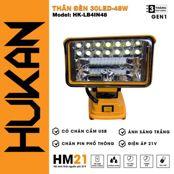 Thân đèn 30led-48W Hukan HK-LB4IN48