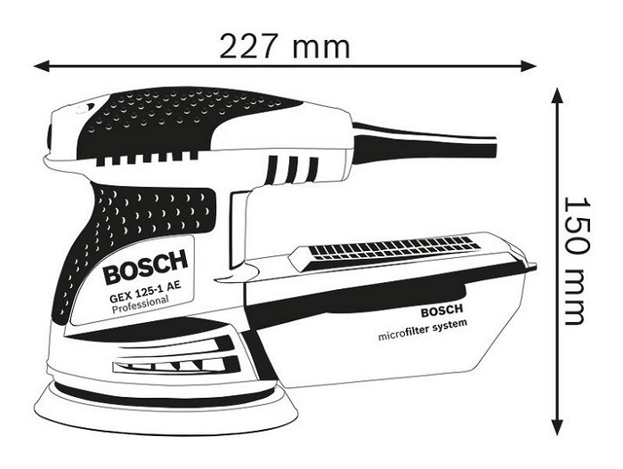 Máy chà nhám lệch tâm Bosch GEX125-1AE