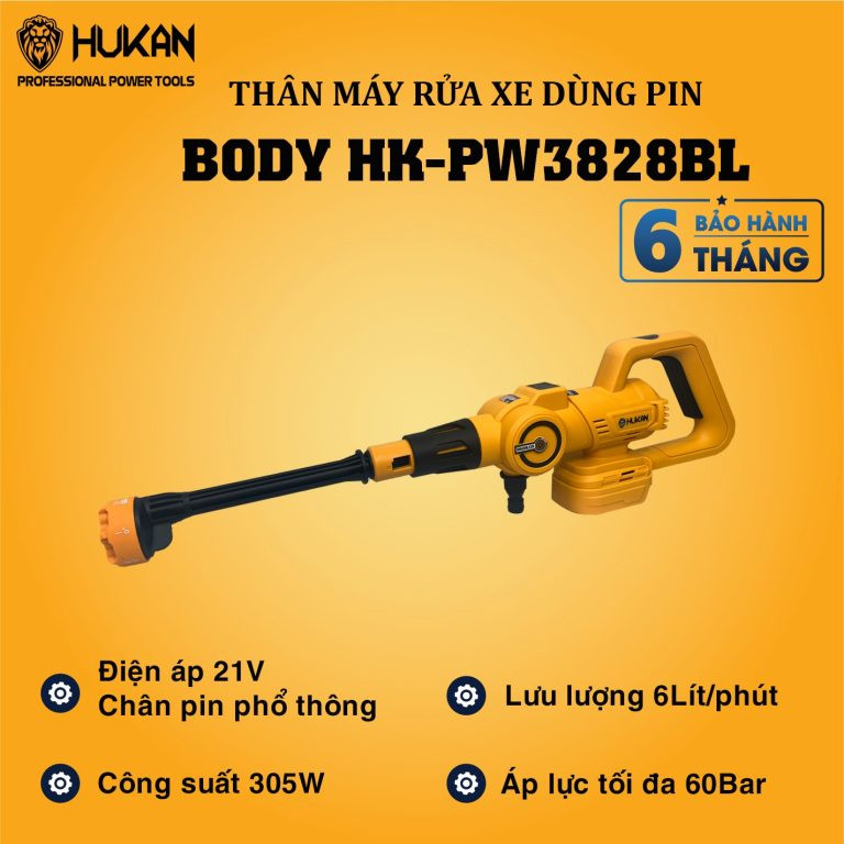 Thân máy rửa xe dùng pin Hukan BODY HK-PW3828BL