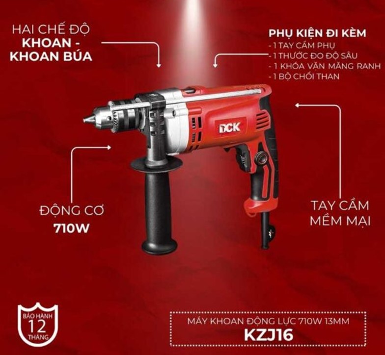 Máy khoan động lực 710W 13mm DCK KZJ16