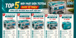 Top 5 máy phát điện TOTAL dưới 10 triệu công suất ổn đáng mua nhất hiện nay