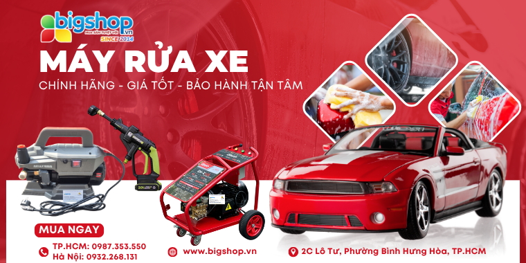 Mua Máy Rửa Xe Chính Hãng, Giá Tốt Ở Đâu Tại TP.HCM?