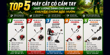 Top 5 máy cắt cỏ cầm tay chất lượng dành cho anh em chuyên chăm sóc vườn