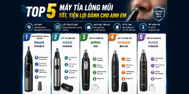 Top 5 máy tỉa lông mũi tốt, tiện lợi dành cho anh em