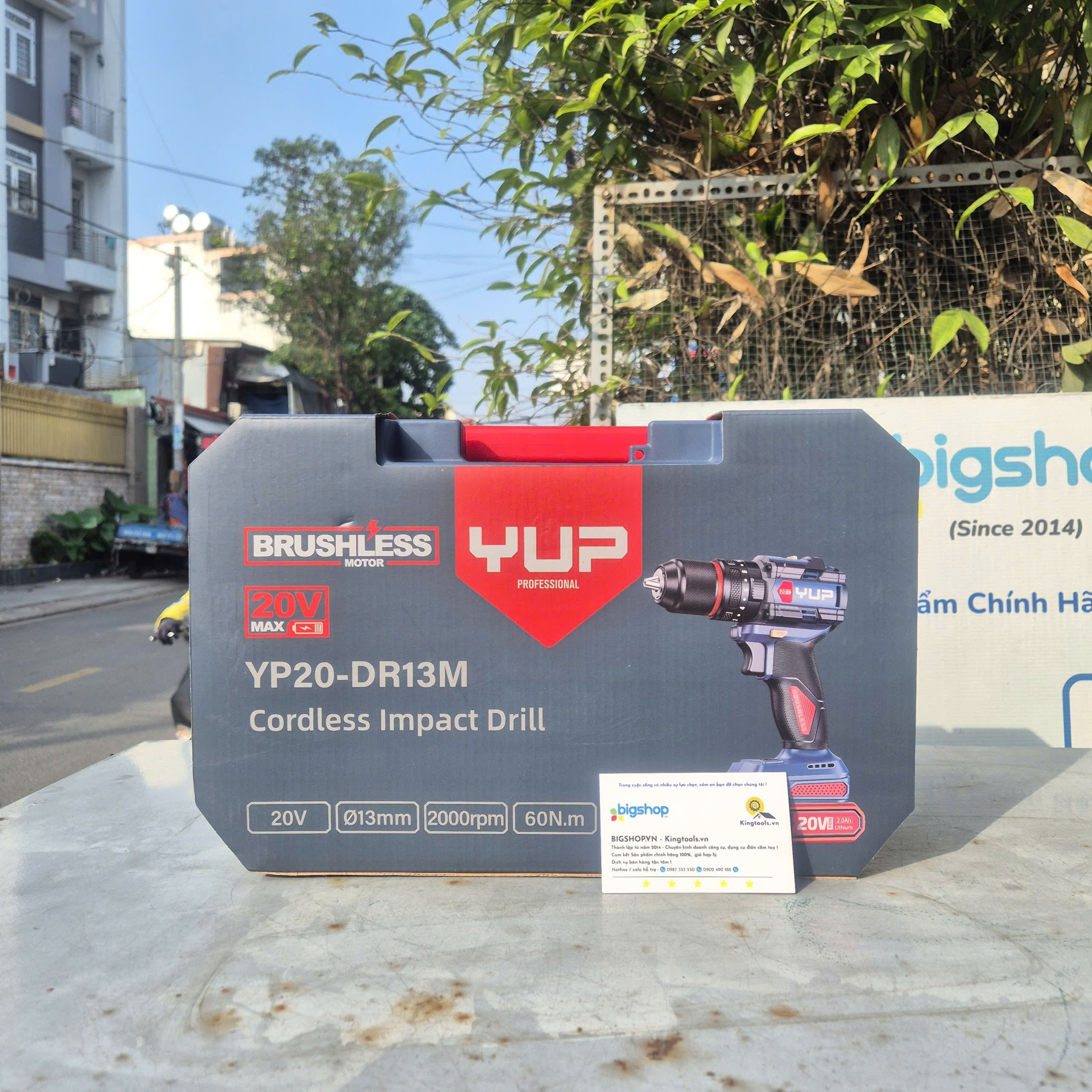 Máy khoan pin YUPAI YP20 DR13M-4.0 13mm có búa, 20V, 60N  (2 pin 4Ah, sạc, hộp nhựa)