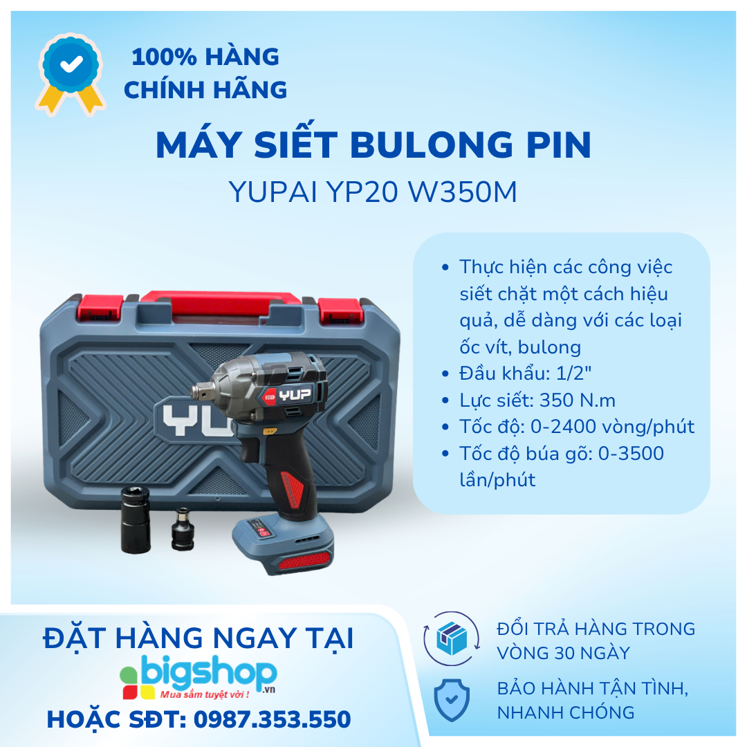 Máy siết bulong pin YUPAI YP20 W350M