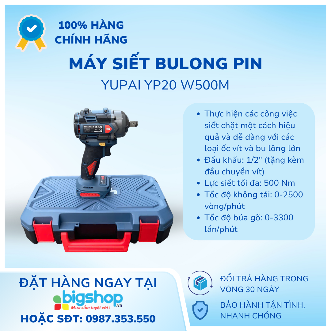Máy siết bulong pin YUPAI YP20 W500M