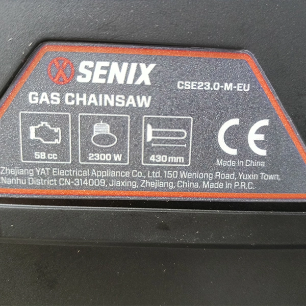 Máy cưa xích xăng, động cơ 2 thì 2.4kW SENIX CSE23.0-M-EU