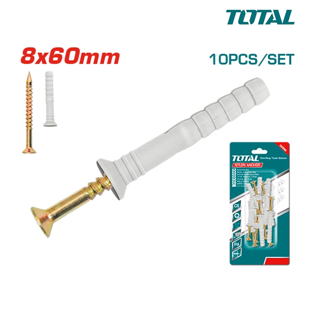 Bộ  tắc kê neo 3.5x70mm TOTAL WJNAK3507012