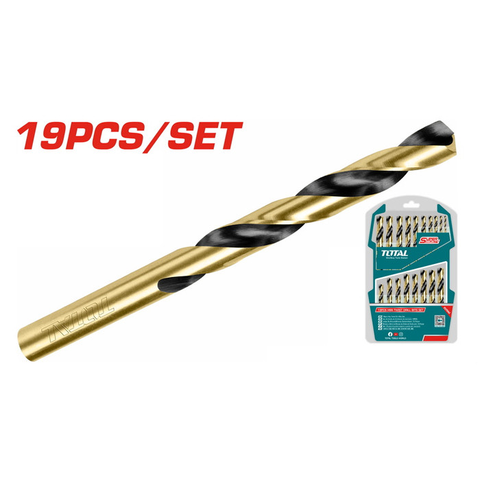 Bộ 19 mũi khoan kim loại HSS TOTAL TAKSDB9195