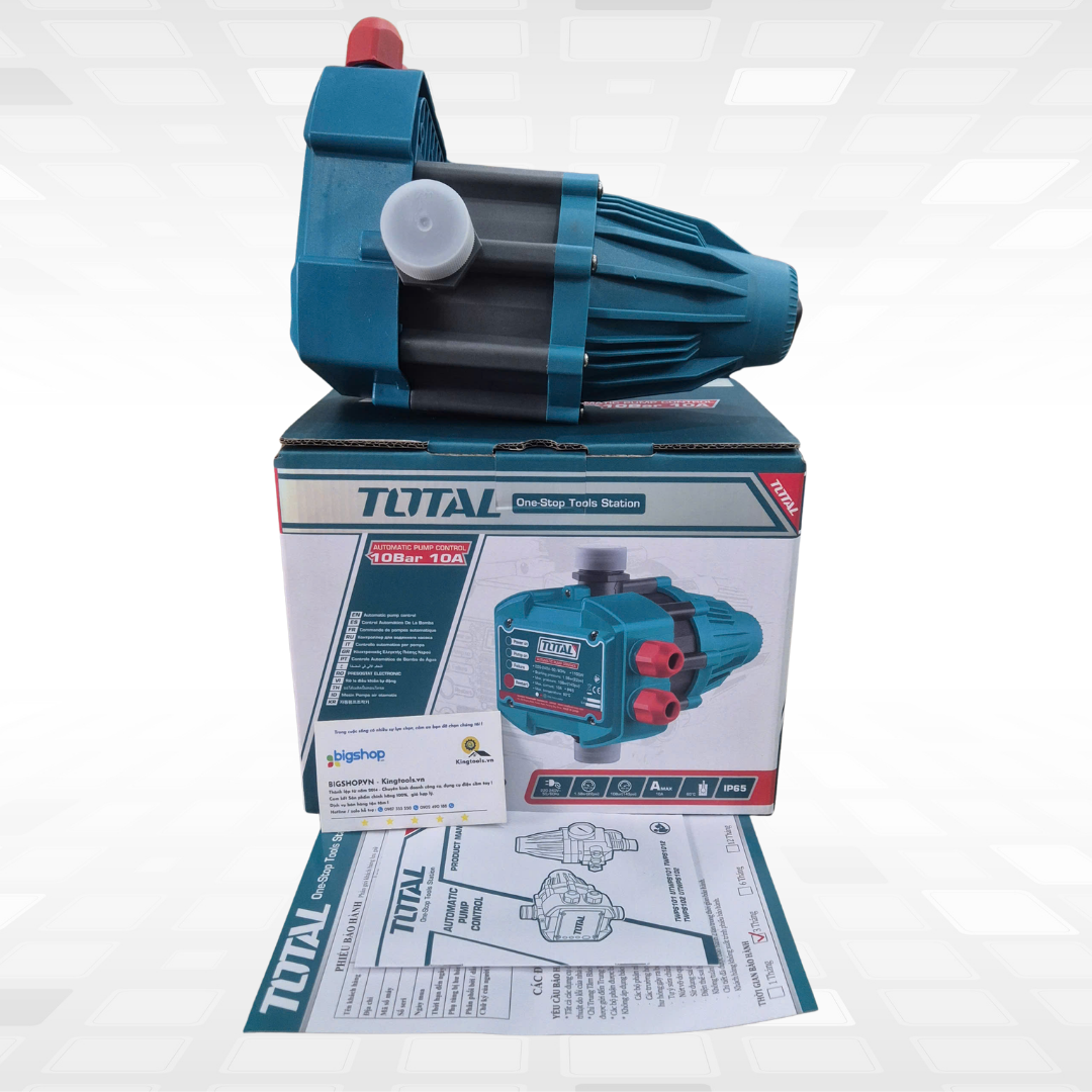 Máy rờ le bơm nước tự động bằng áp suất TOTAL TWPS101 (Công suất 1100W, 10Bar)