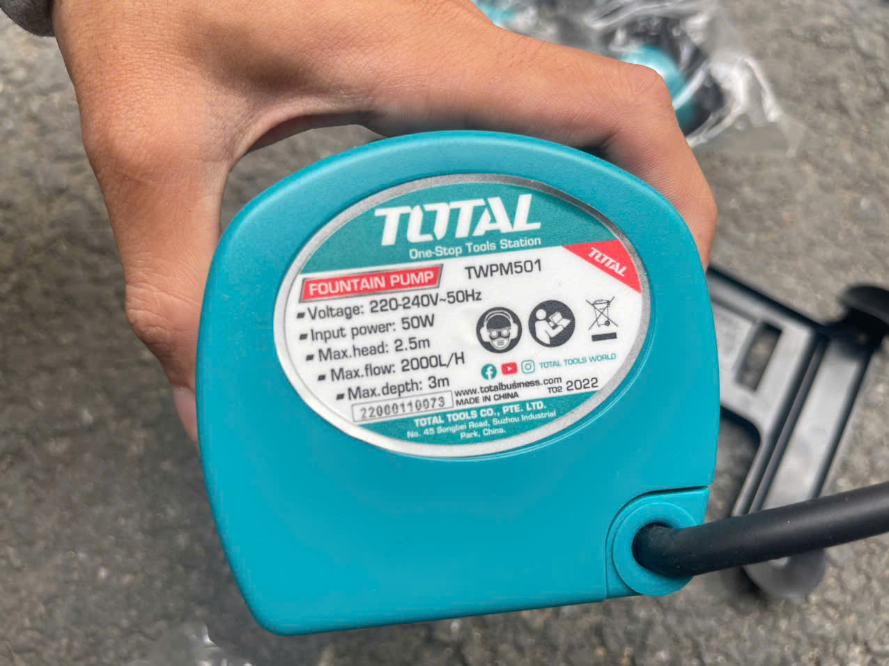 Máy bơm đài phun nước 50W TOTAL TWPM501