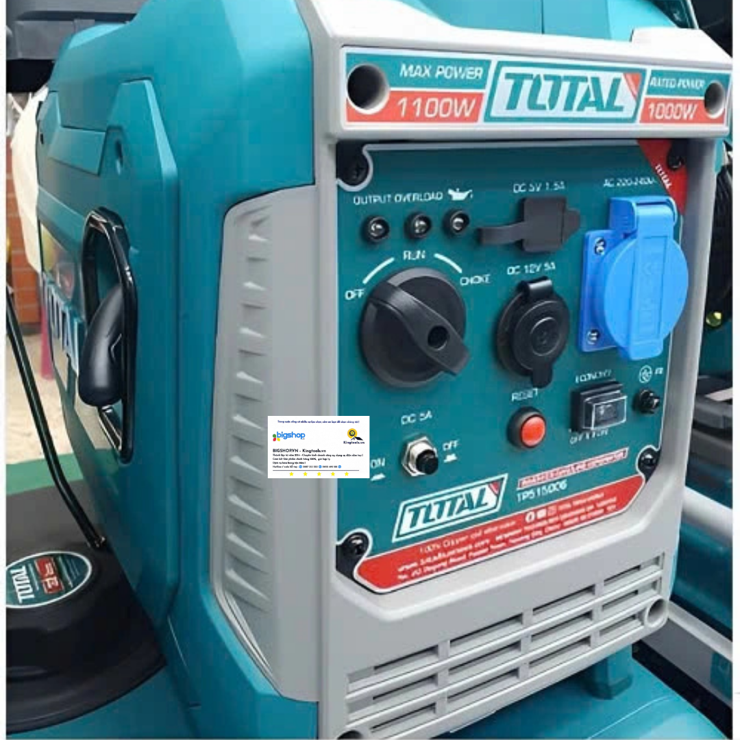 Máy phát điện dùng xăng biến tần 1.1KW TOTAL TP515006