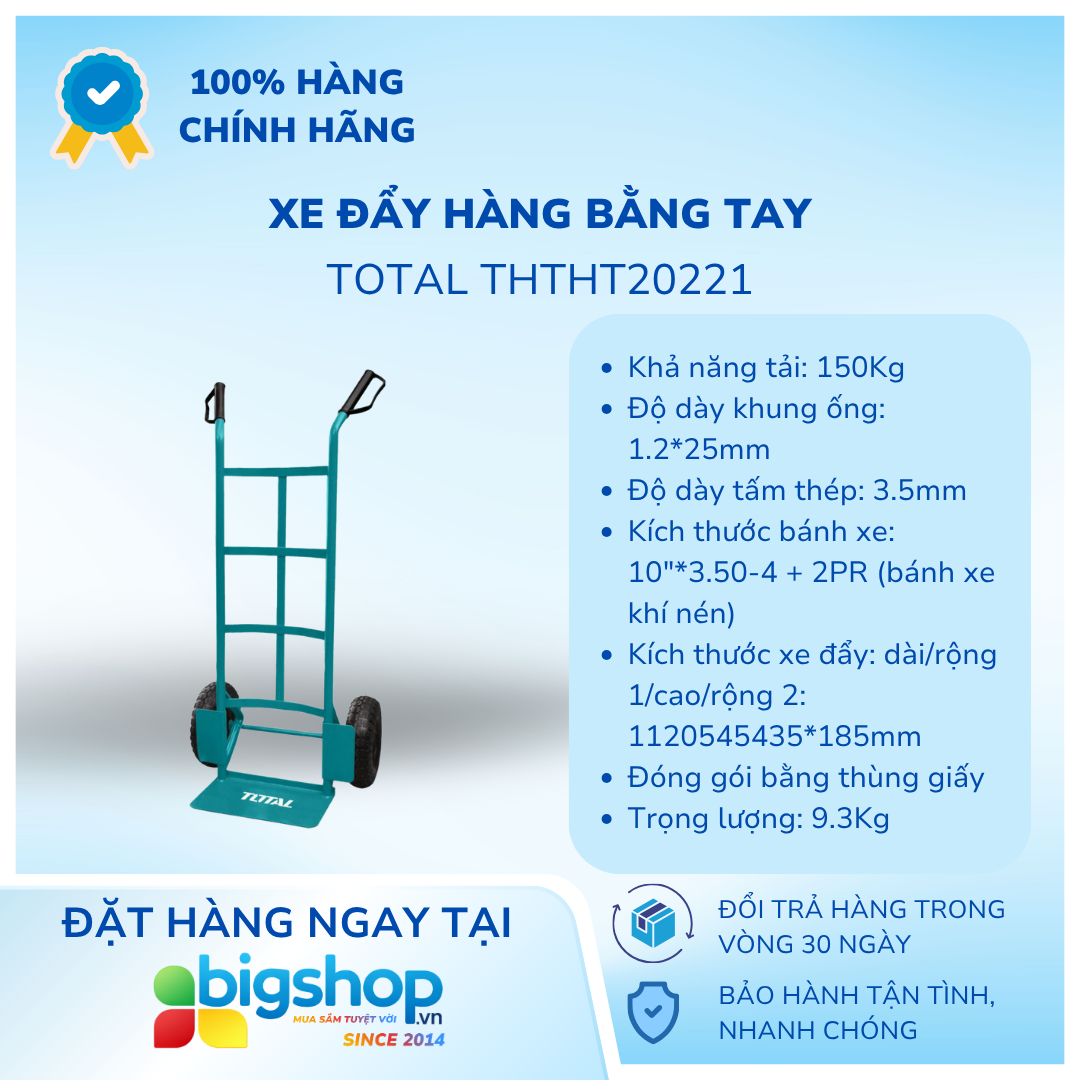 Xe đẩy hàng bằng tay TOTAL THTHT20221