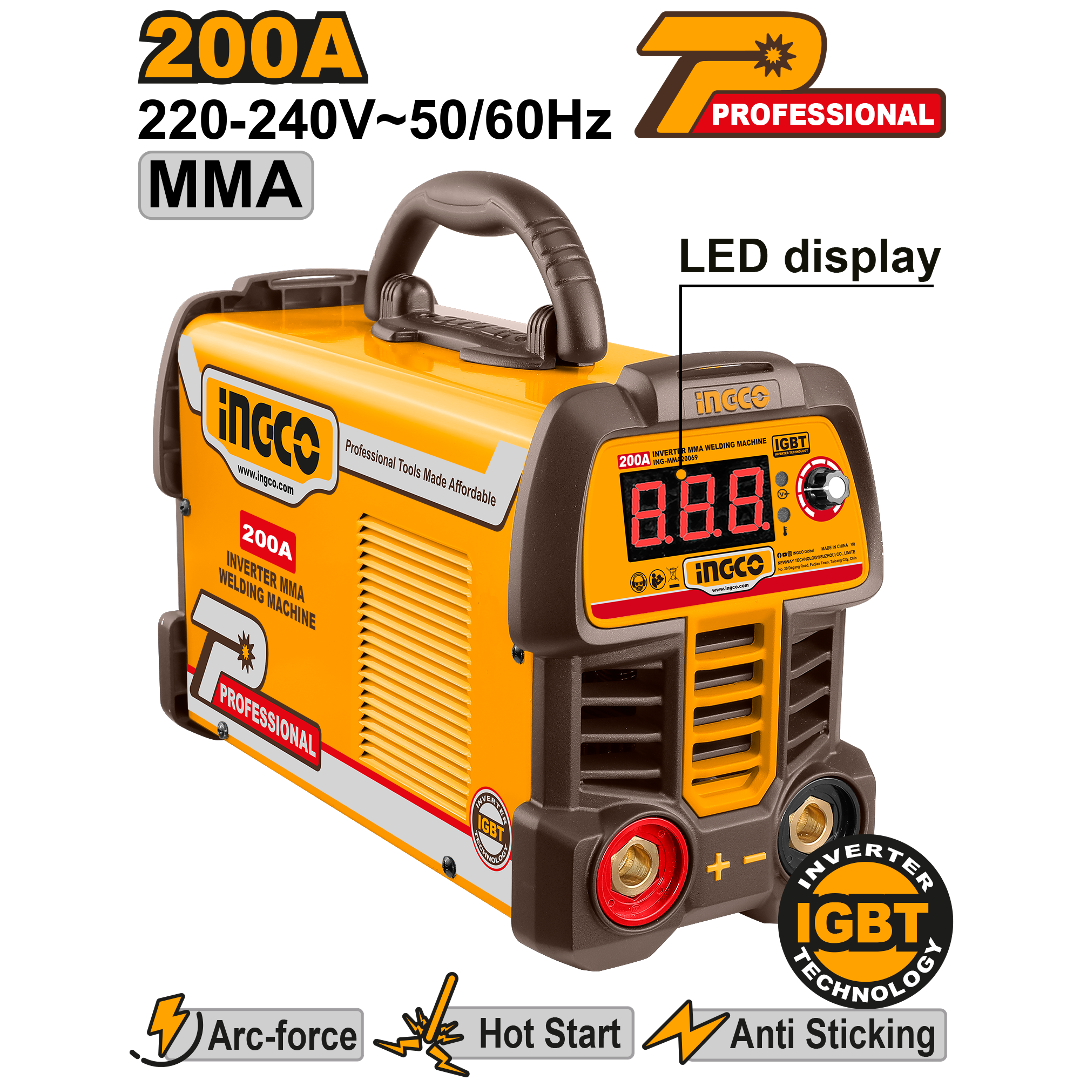 Máy hàn điện tử  MMA 200A INGCO ING-MMA20069