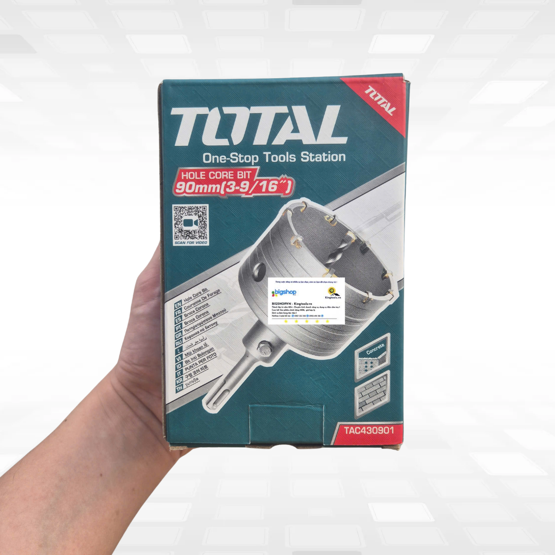 Mũi khoan khoét lỗ tường TOTAL TAC430901 (Kích thước 90mm)