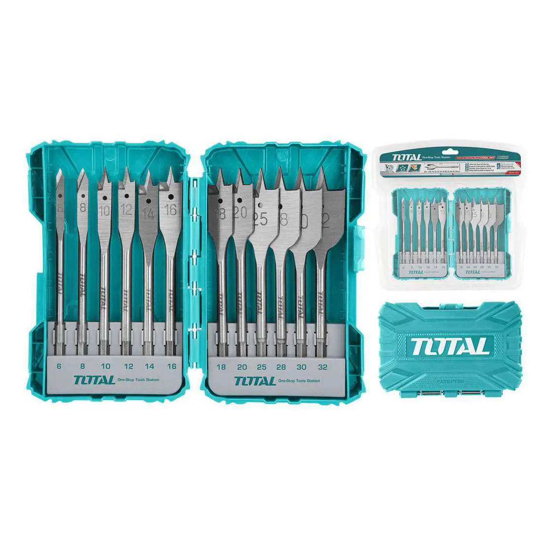 Bộ 12 mũi khoan gỗ đầu dẹp TOTAL TACSDL1201