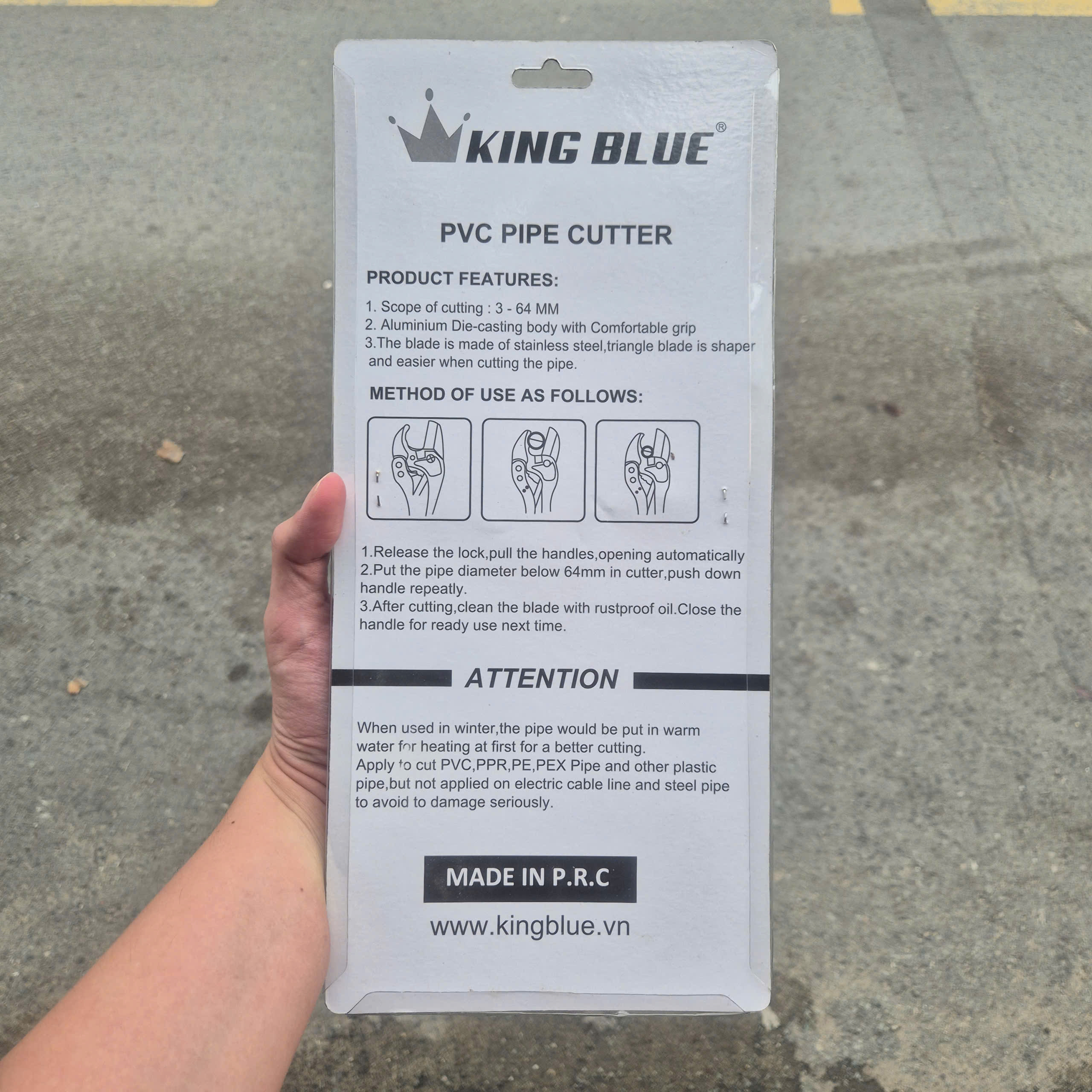 Kéo cắt ống KINGBLUE KPC-164 (Phạm vi cắt tối đa 64mm)