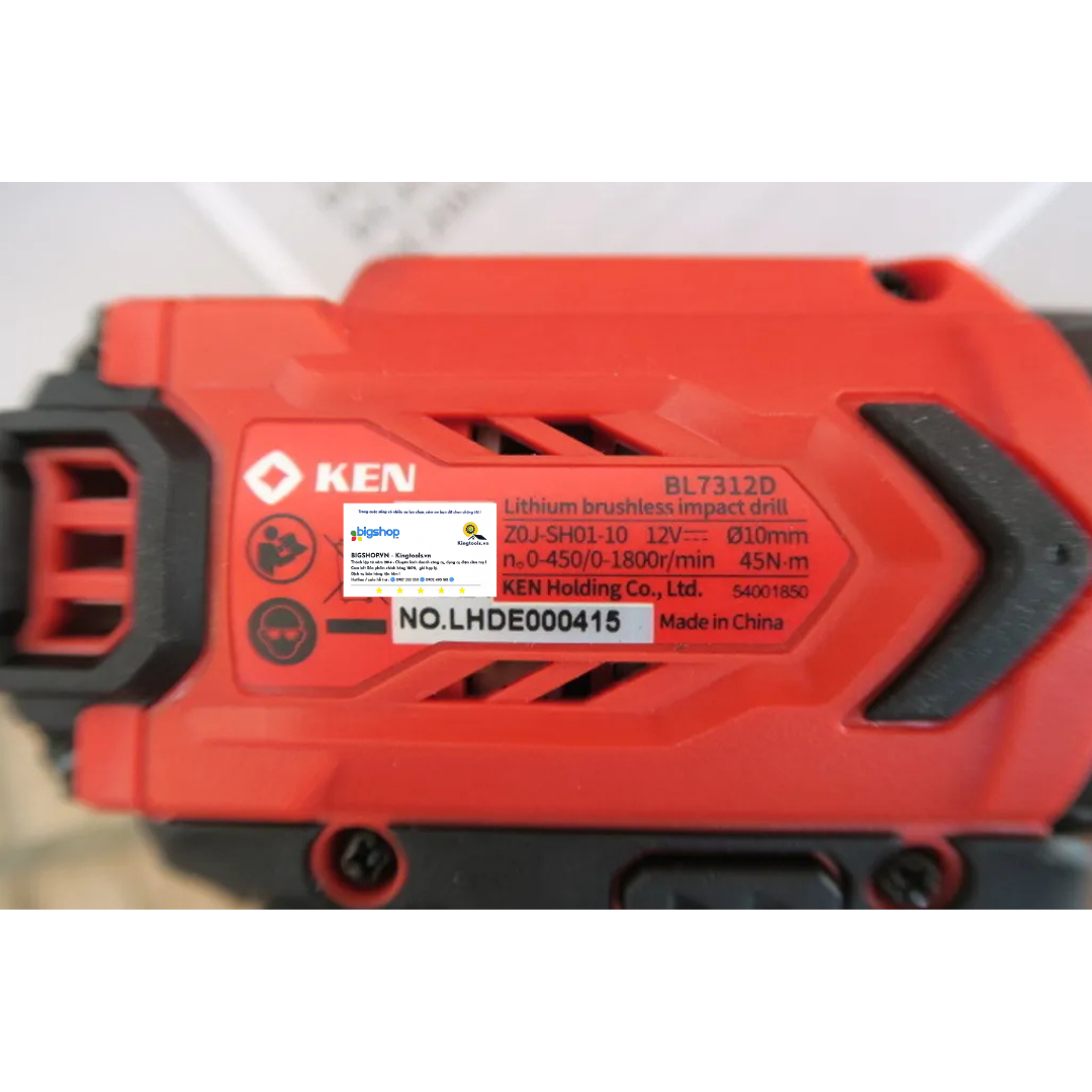Máy khoan động lực dùng pin 12V KEN BL7312D-2 (45Nm)