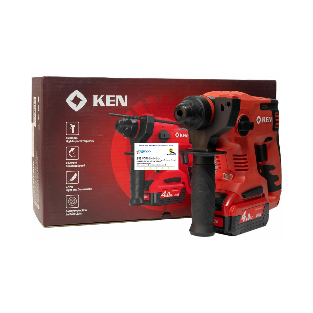 Máy khoan búa dùng pin 20V KEN BL2120-40C (2 pin 4.0Ah và 1 sạc)