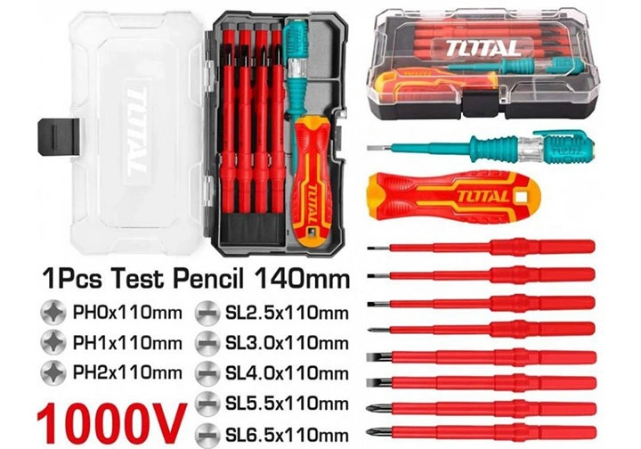 Bộ vít cách điện 10 món TOTAL THTIS5106