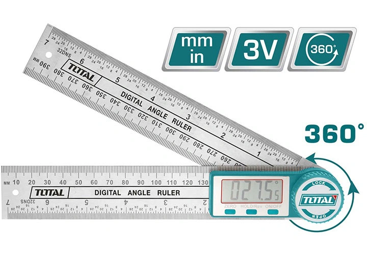 Thước góc kỹ thuật số TOTAL TMT333601