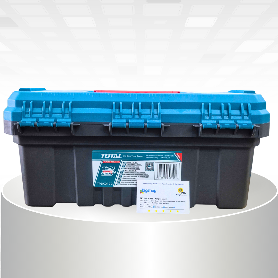 Hộp nhựa đựng công cụ 17 inch khóa kim loại TOTAL TPBX0172
