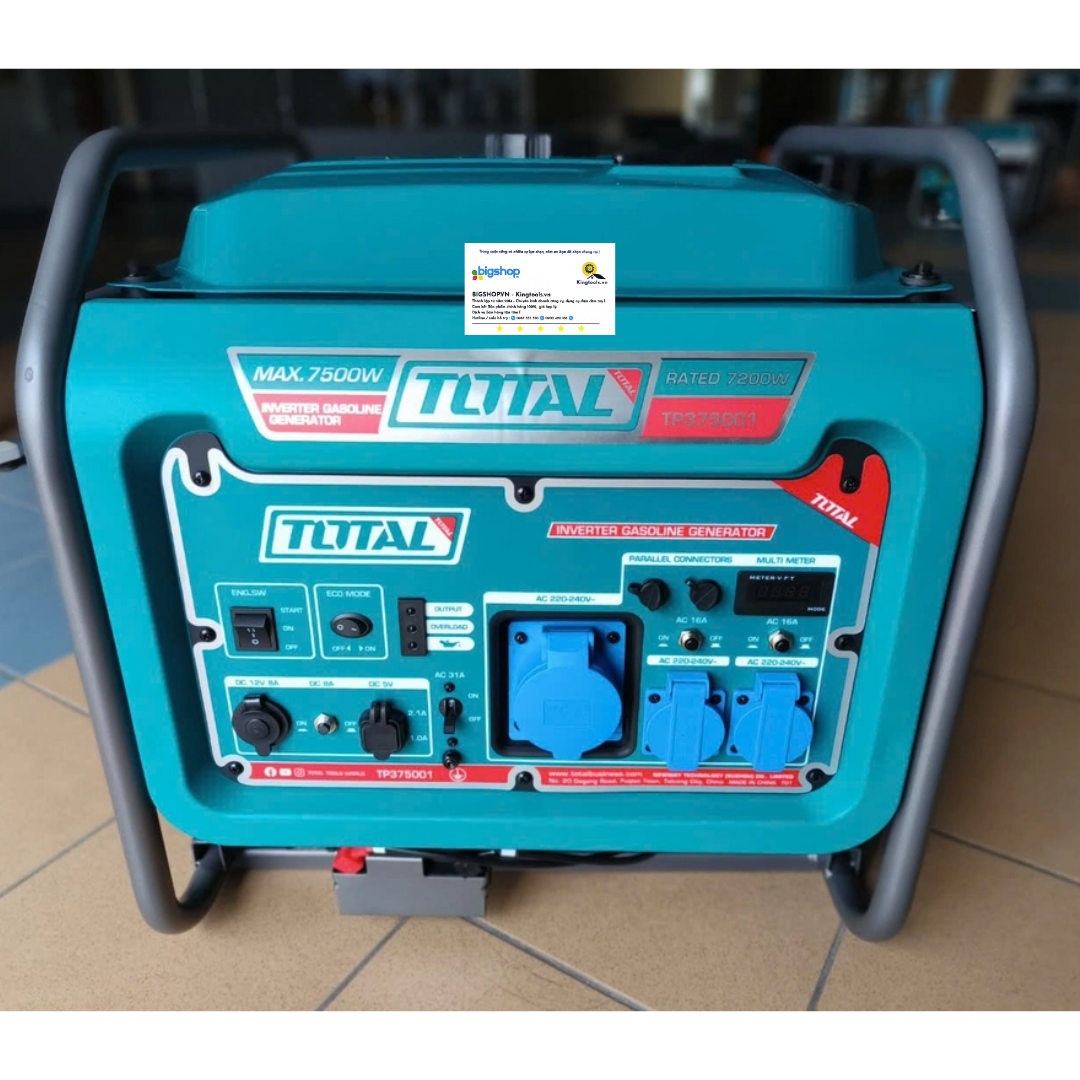 Máy phát điện dùng xăng biến tần 7.5KW TOTAL TP375001
