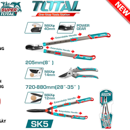 Bộ combo 3 kéo làm vườn TOTAL THT1593301