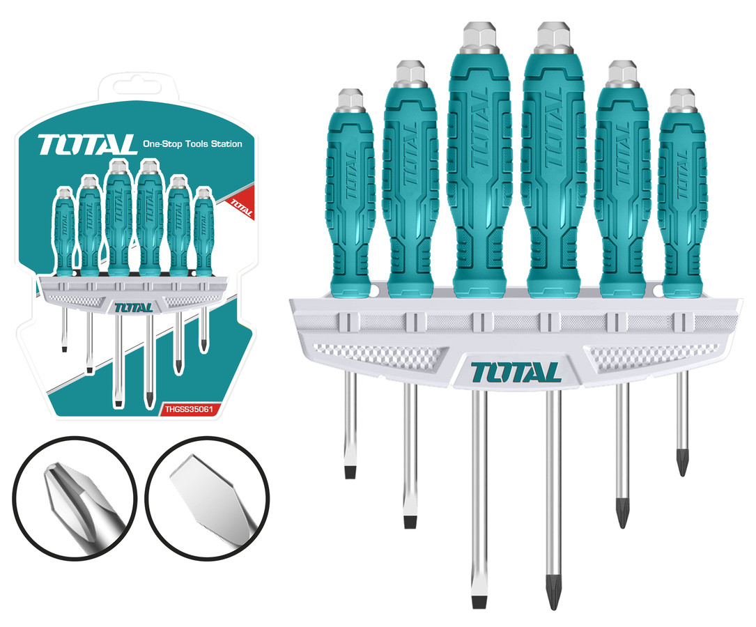 Bộ 6 tua vít đóng xuyên TOTAL THGSS35061