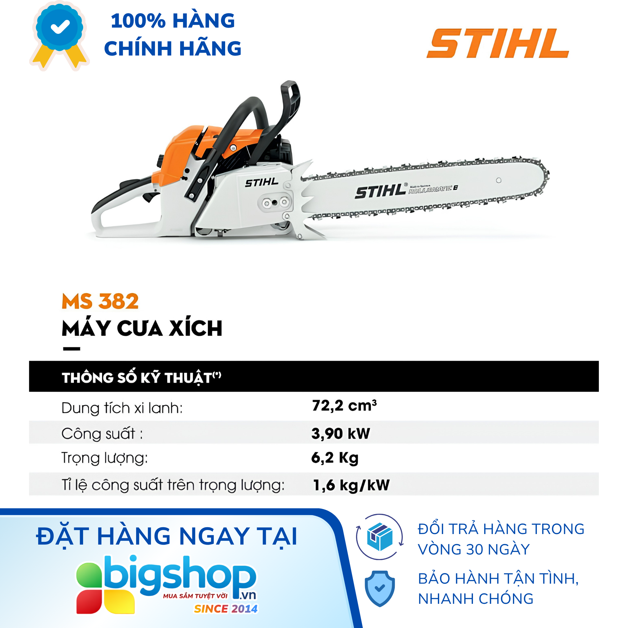 Máy cưa xích STIHL MS-382 (25 inch)