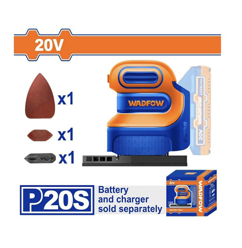 Máy chà nhám cọ/tam giác dùng pin 20V WADFOW WRAP5020 (không kèm pin sạc)