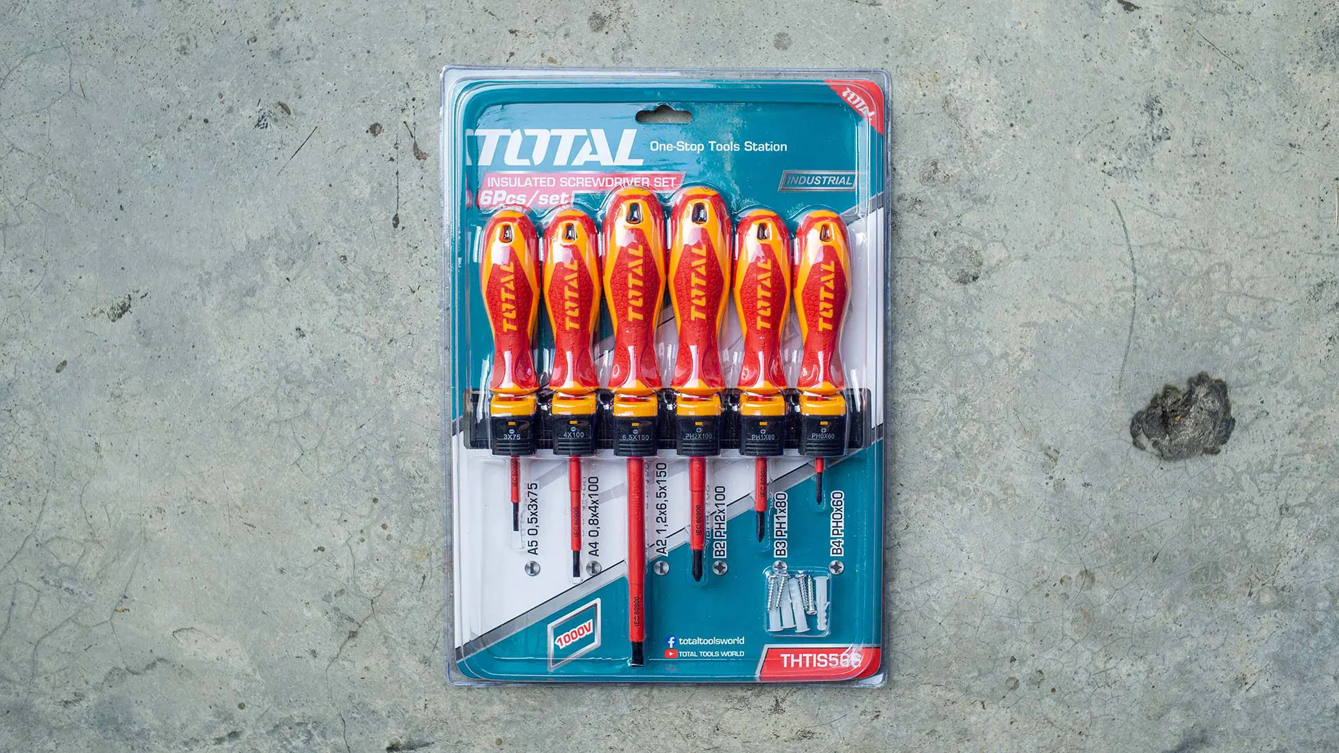 Bộ 6 tua vít cách điện TOTAL THTIS566