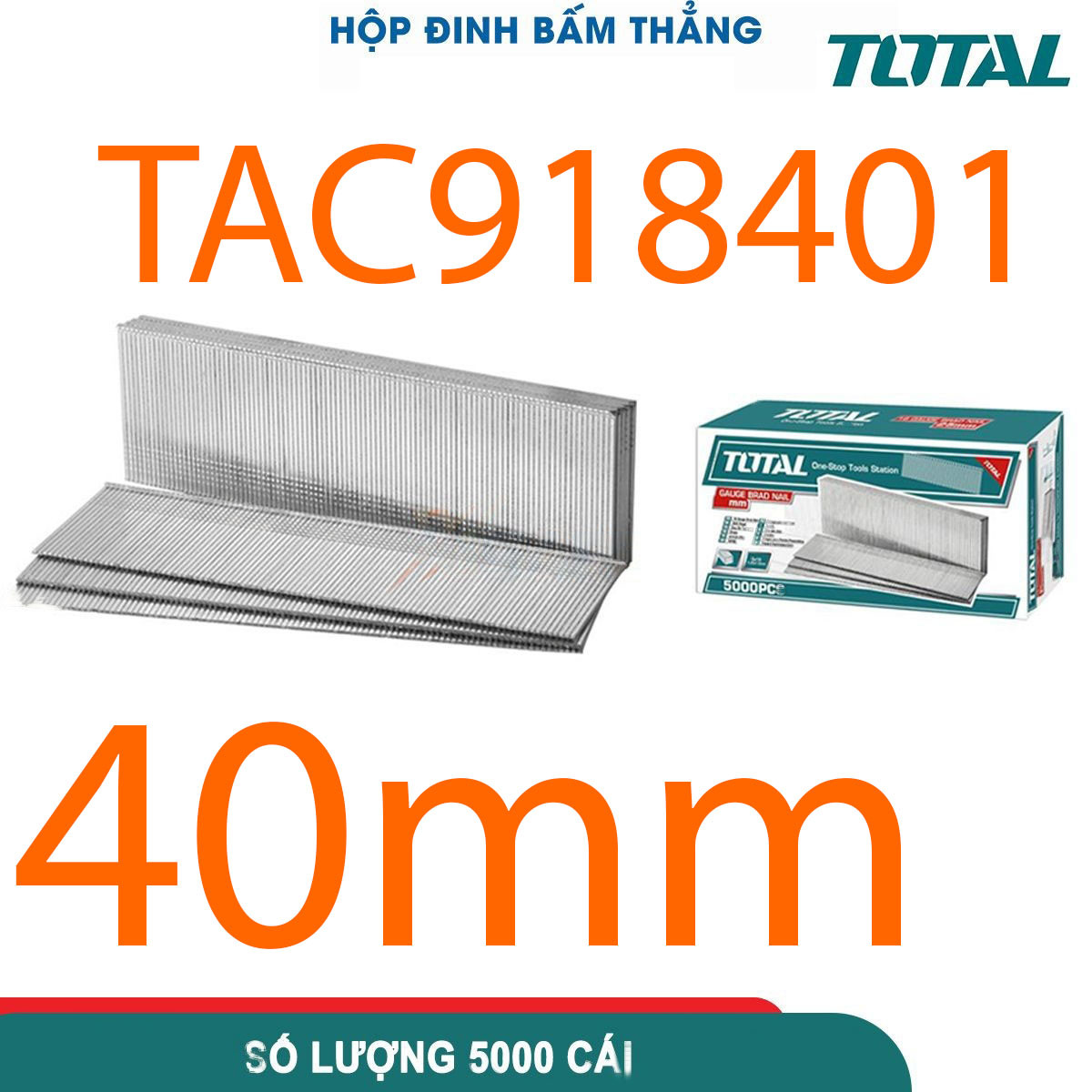 Đinh bấm thẳng 40mm TOTAL TAC918401