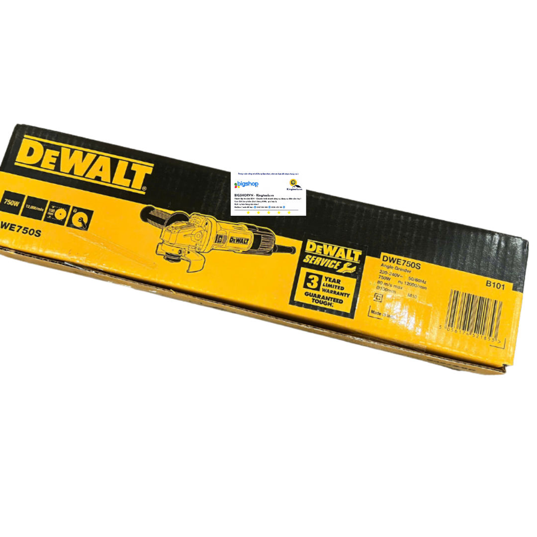 Máy mài góc Dewalt DWE750S-B1 (CS 750W, đá mài 100mm)