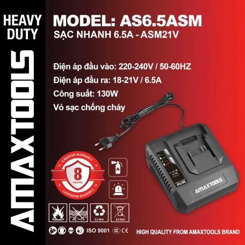 Sạc nhanh cs130W  AmaxTools AS6.5SM