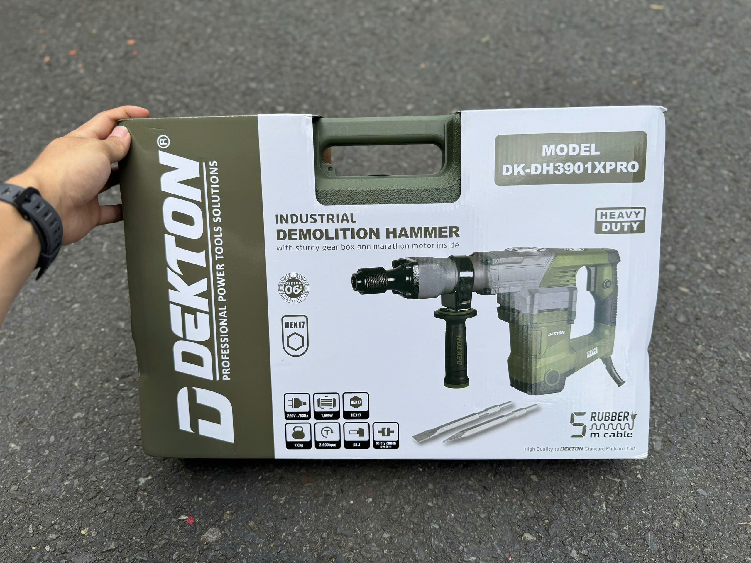 Máy đục bê tông cs1600W DEKTON DK-DH3901XPRO