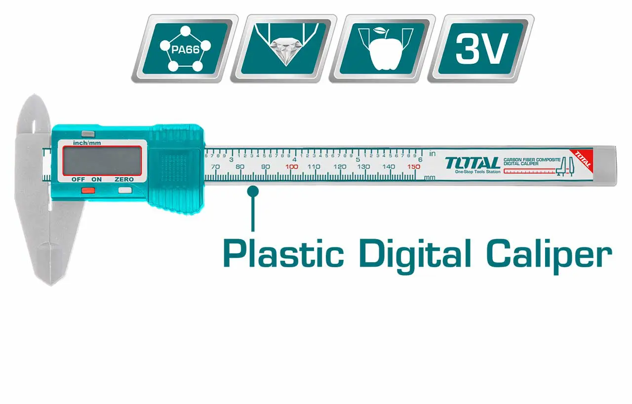 Thước kẹp điện tử thân nhựa TOTAL TMT331501