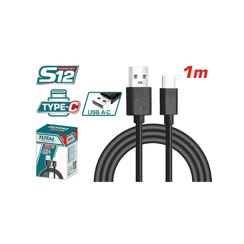 Dây cáp sạc USB type-A sang type-C 1M TOTAL TIUCC01