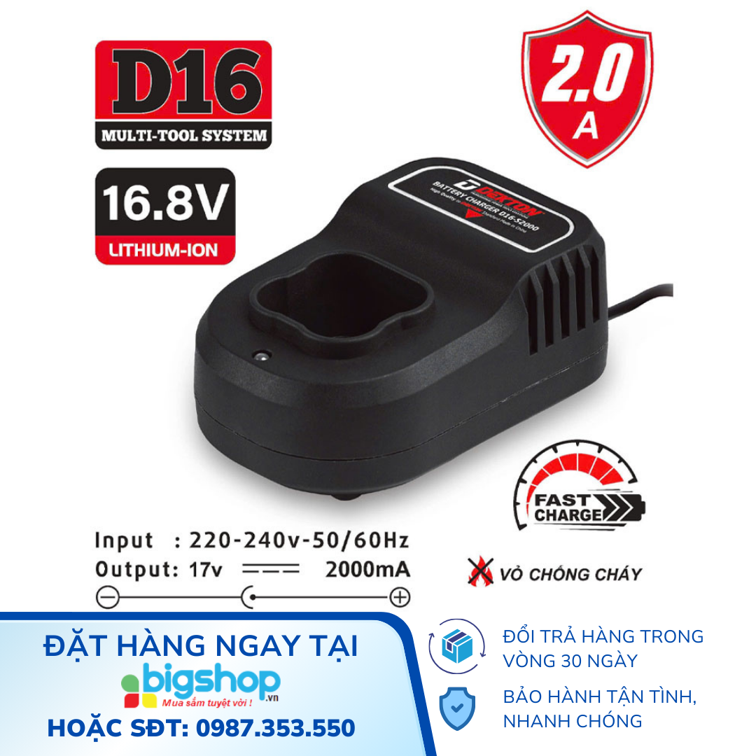 Sạc pin 2Ah DEKTON D16-S2000