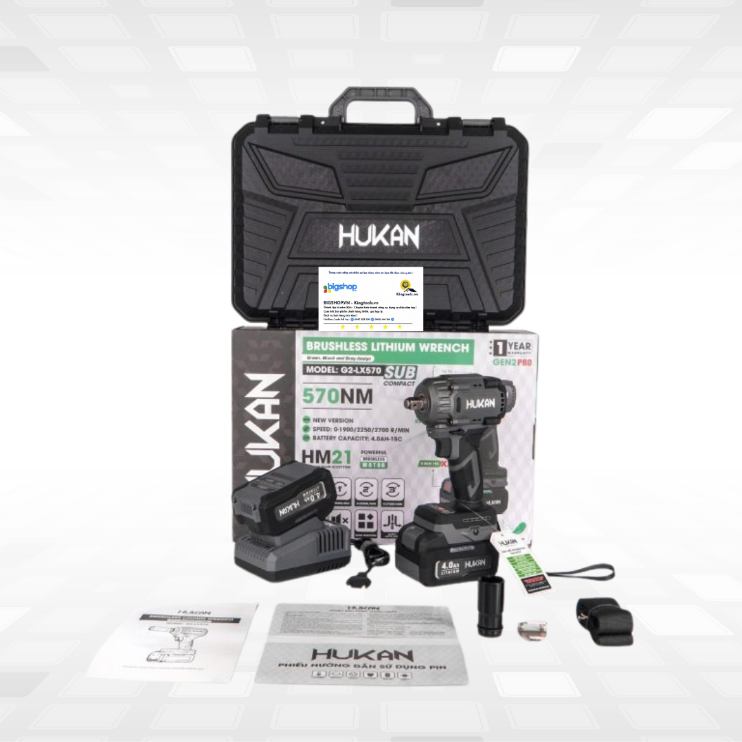 Máy siết bulong dùng pin HUKAN G2-LX570 (GEN 2)