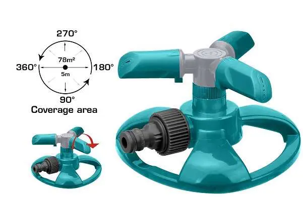 Đầu phun tưới nước 3 tay xoay TOTAL THPS23602