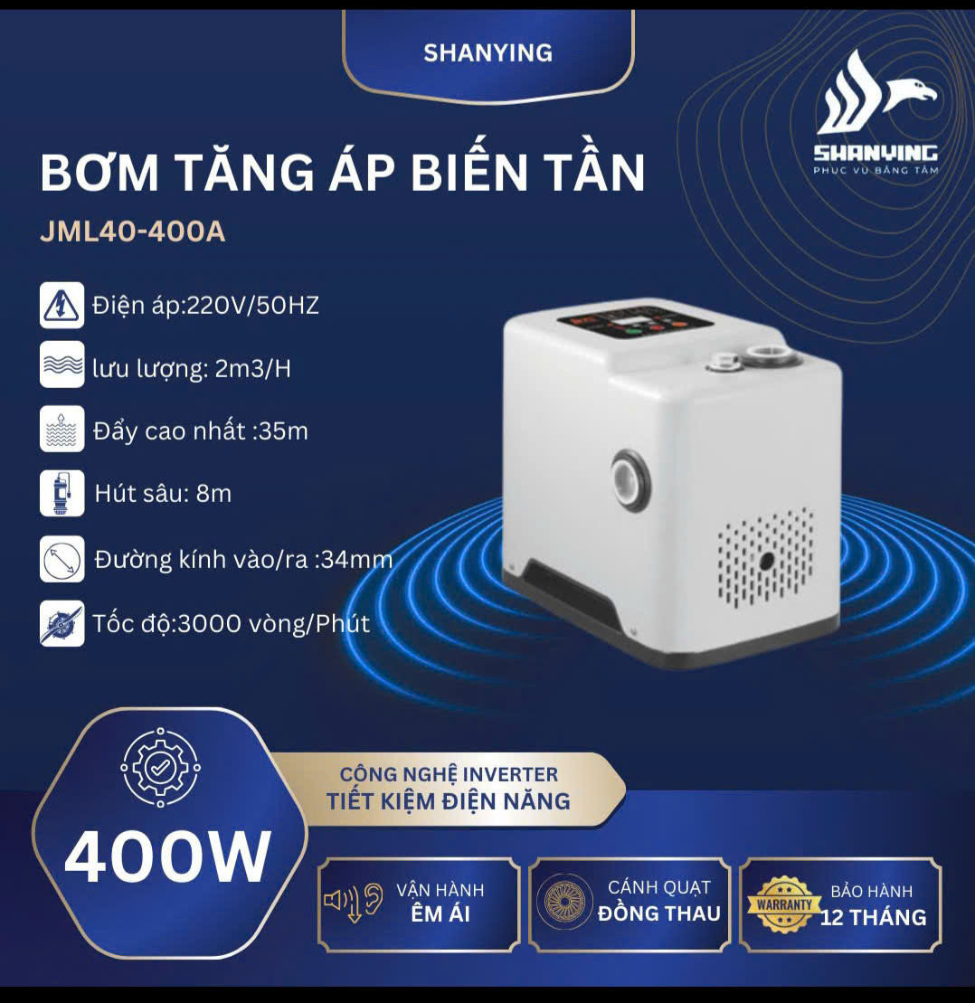 Máy tăng áp biến tần cs400W ShanYing JML40-400A