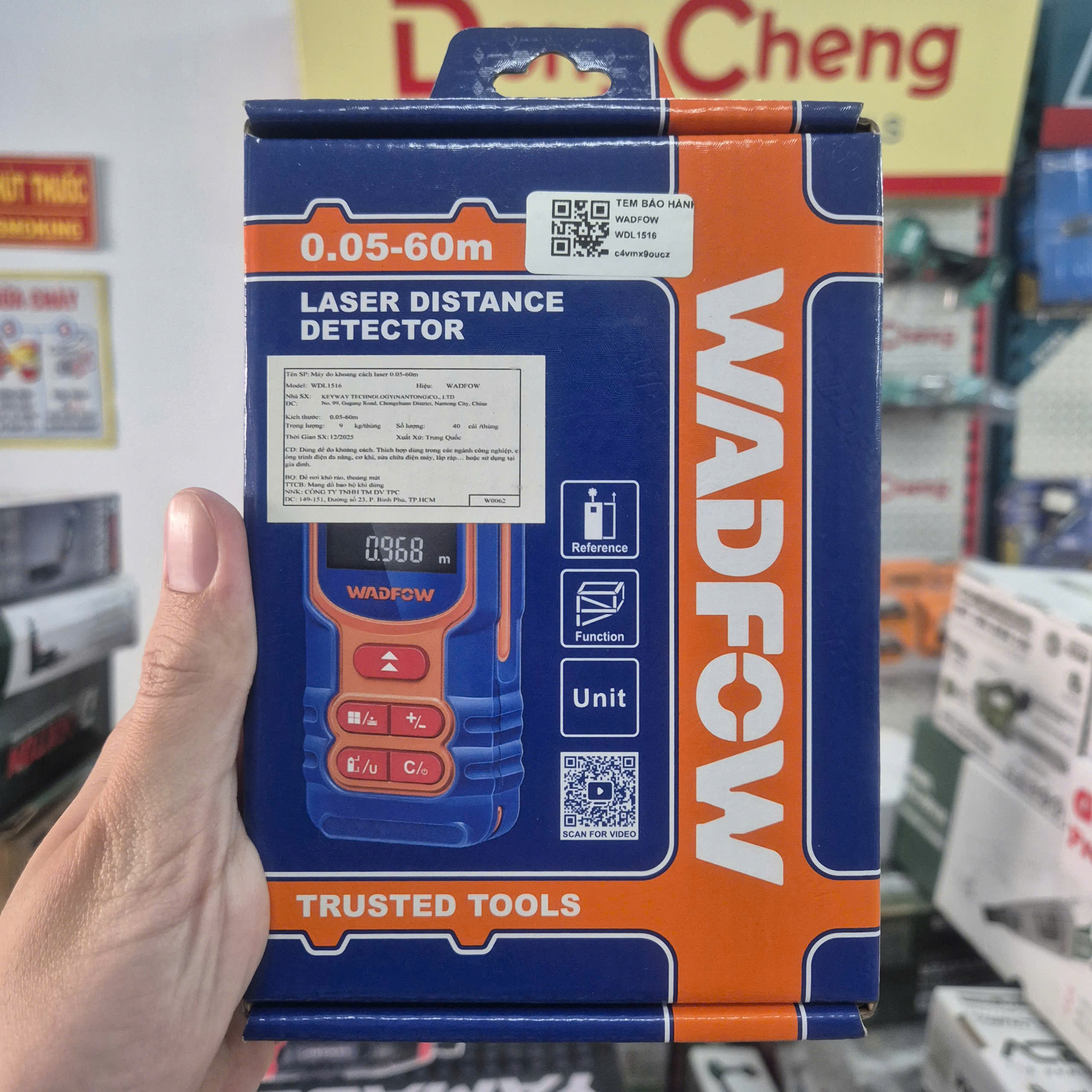 Máy đo khoảng cách laser 0.05- 60m WADFOW WDL1516