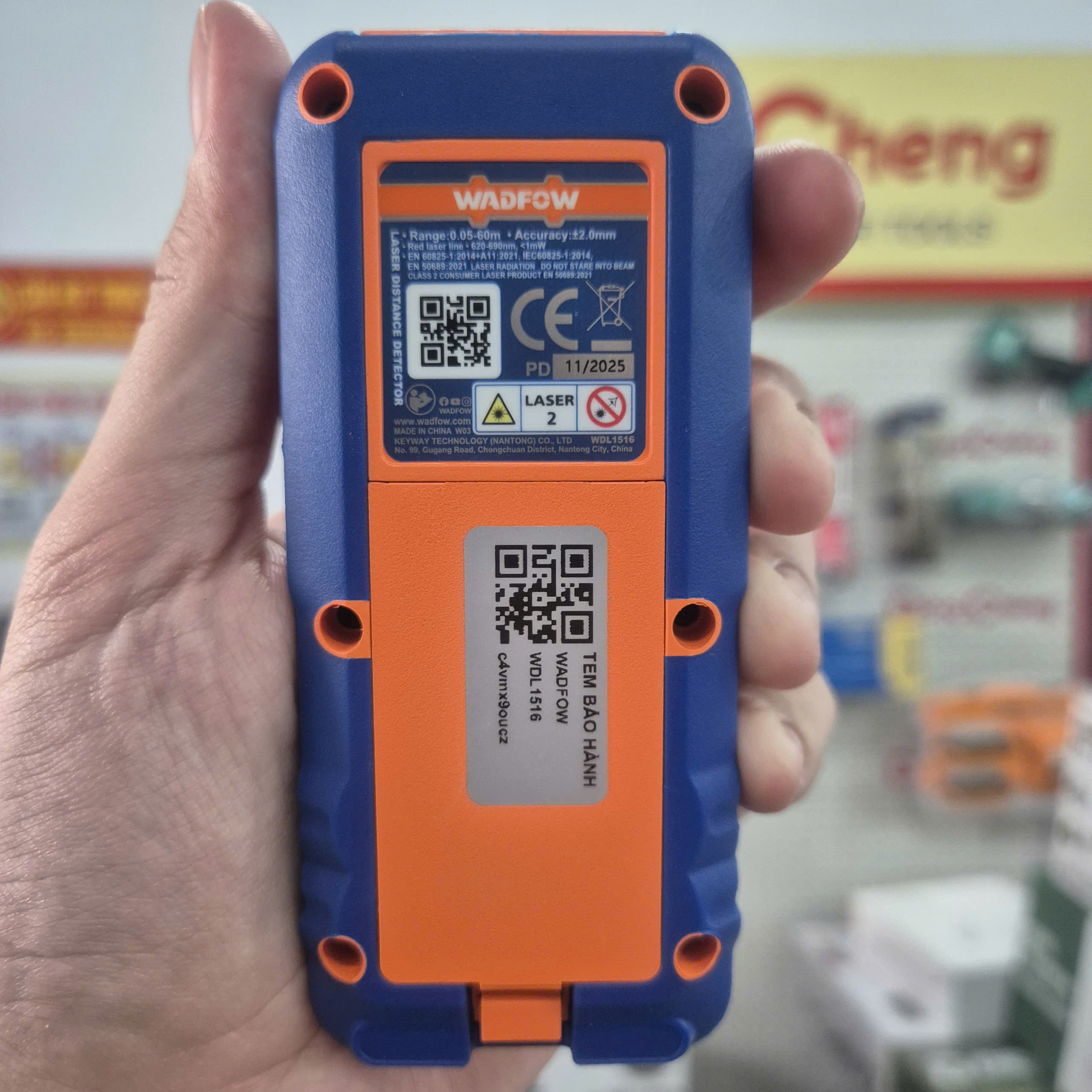 Máy đo khoảng cách laser 0.05- 60m WADFOW WDL1516