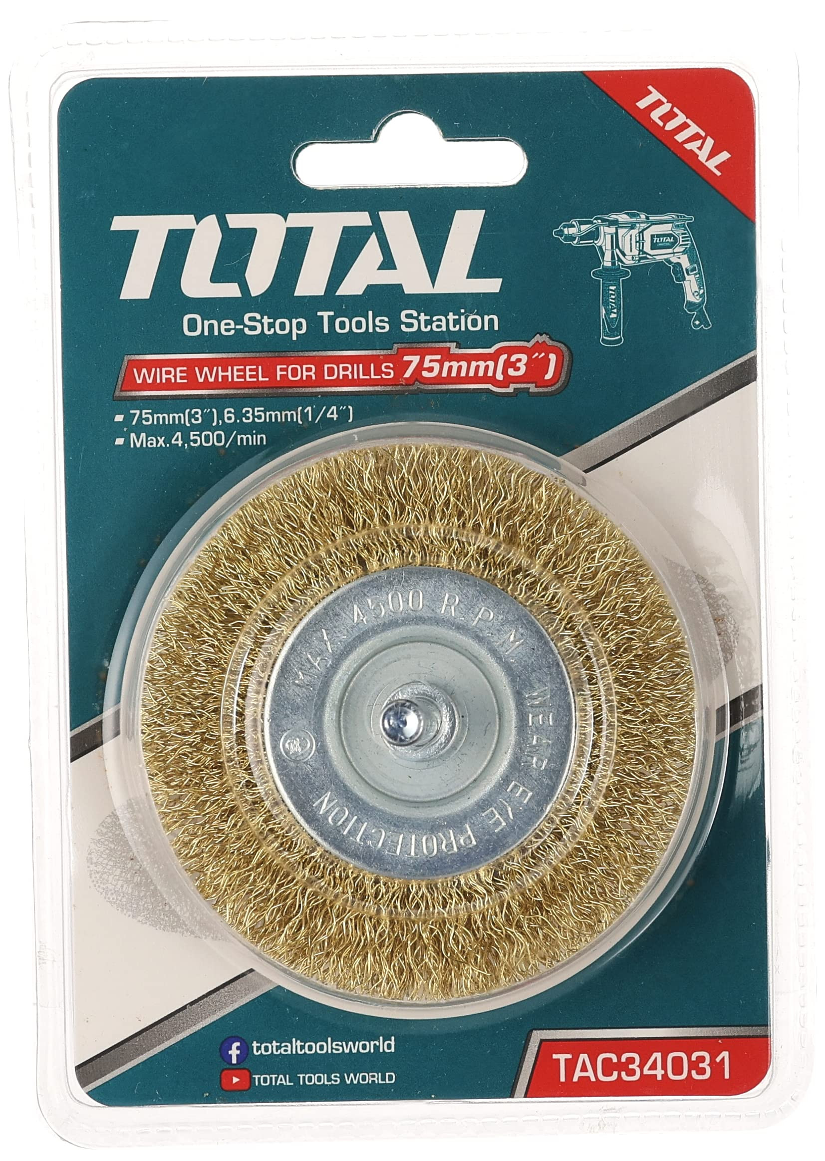 Bánh cước mài tròn 75mm TOTAL TAC34031