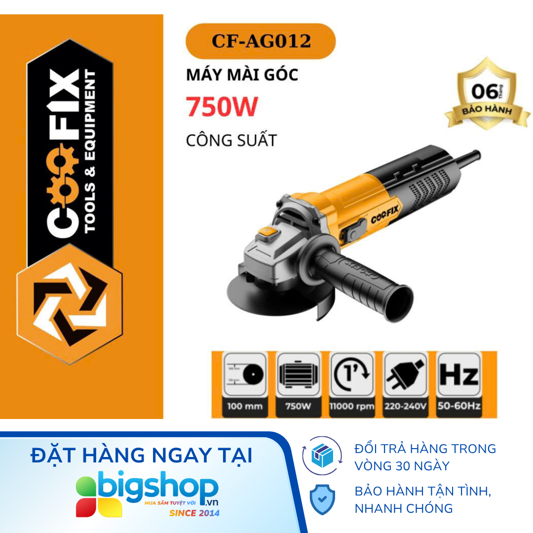Máy mài góc COOFIX CF-AG012 (CS 750W, đĩa 100mm)