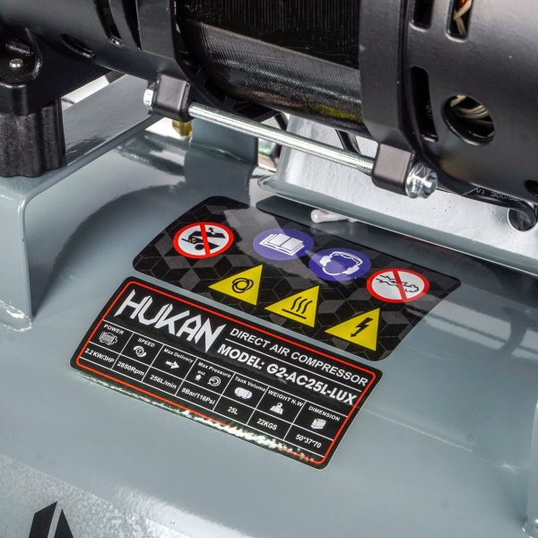 Máy nén khí không dầu 25 lít HUKAN (GEN2 PRO) G2-AC25L-LUX