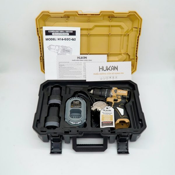 MÁY KHOAN PIN 10MM (CÓ KHÓA TRỤC) GEN 2 HUKAN H16-G2C-Q2