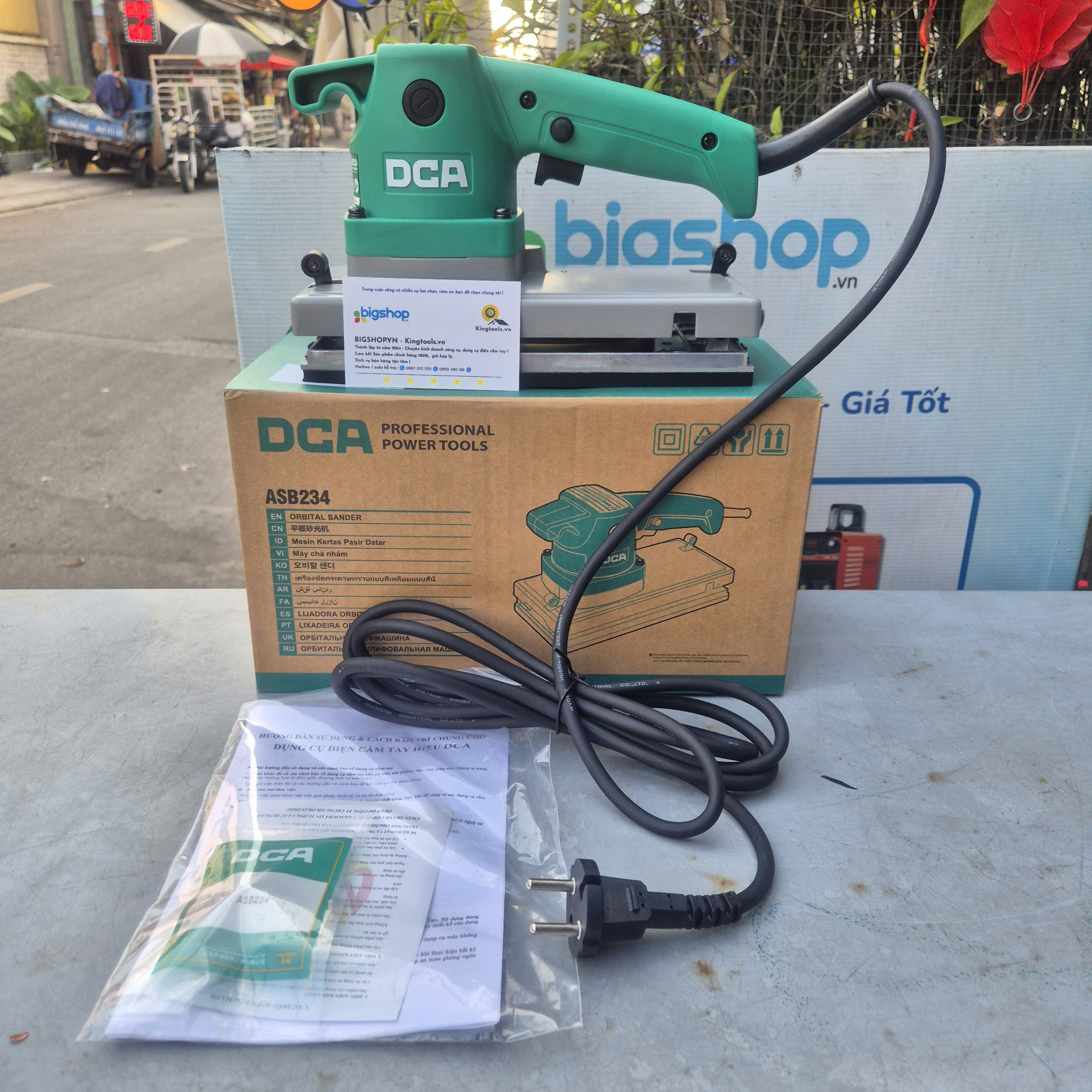 Máy chà nhám rung 520W DCA ASB234 114x234mm
